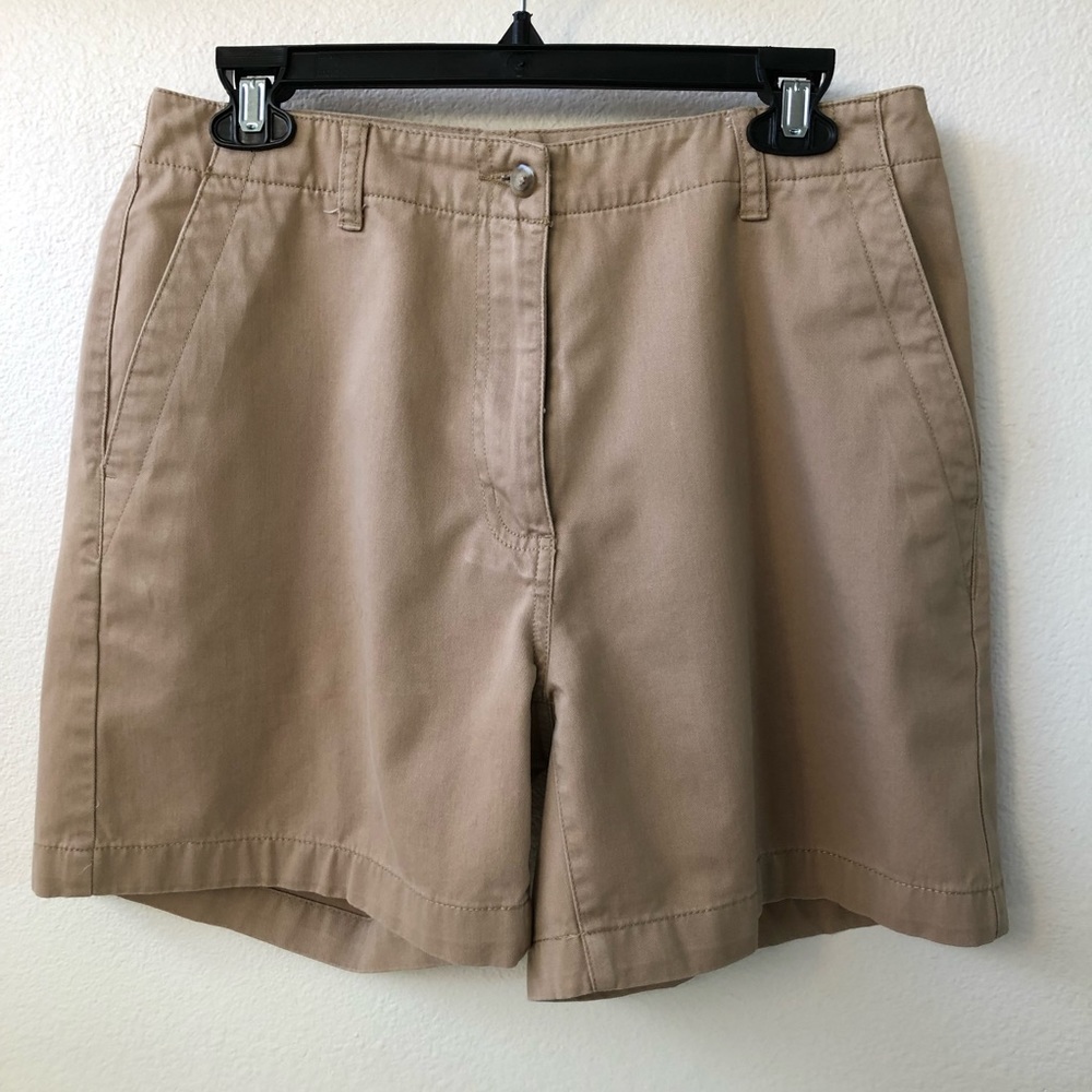 L.L. Bean chino shorts, khaki color, size 8
